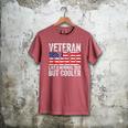 Veteran Dad Like A Normal Dad But Cooler American Flag Men's Comfort Colors T-Shirt Crimson