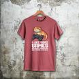 I Like Video Games Bearded Dragon Gamer Introvert Mood Men's Comfort Colors T-Shirt Crimson