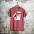 I Wear Burgundy Ivory For My Dad Oral Head Neck Cancer Men's Comfort Colors T-Shirt Crimson
