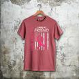 I Wear Pink In Memory Of Friend Breast Cancer Awareness Flag Men's Comfort Colors T-Shirt Crimson I Wear Pink In Memory Of Friend Breast Cancer Awareness Flag Men's Comfort Colors T-Shirt Crimson