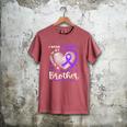 I Wear Purple In Memory Of My Brother Overdose Awareness Men's Comfort Colors T-Shirt Crimson