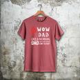 WOW Dad Like a Normal Dad Way More Awesome Tee T-Shirt Men's Comfort Colors T-Shirt Crimson