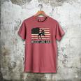 Wrestling Dad US Flag Fathers Day Retro Wrestling Fans Men's Comfort Colors T-Shirt Crimson