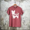 Yorkshire Terrier Papa Dog Puppy Doggie Pet Lover Yorkie Dad Men's Comfort Colors T-Shirt Crimson