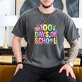 100 Days Of School Book Pencil Teachers Girls Kids 100th Day Men's Comfort Colors T-Shirt Pepper