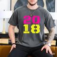 2018 Big Neon Numbers For The New Year Or Graduation Men's Comfort Colors T-Shirt Pepper