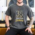 35 It's My Dad's Birthday Crown Happy 35 Years Old Men's Comfort Colors T-Shirt Pepper