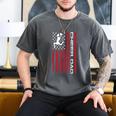 4th Of July US Flag Cheer Dad Shirt For Father's Cheer Men's Comfort Colors T-Shirt Pepper
