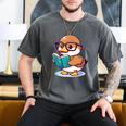 Adorable Book Lover Mallard Duck With Reading Glasses Cute Men's Comfort Colors T-Shirt Pepper