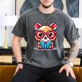 Adorable Book Lover Quokka With Reading Glasses Cute Men's Comfort Colors T-Shirt Pepper
