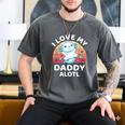 Axolotl Kids Teens Retro Sunset I Love My Daddy Men's Comfort Colors T-Shirt Pepper