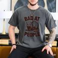 Bad At People Ferret Introvert Saying Slogan Men's Comfort Colors T-Shirt Pepper Bad At People Ferret Introvert Saying Slogan Men's Comfort Colors T-Shirt Pepper