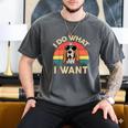 Basset Hound Shirts I Do What I Want Basset Hound Dad Men's Comfort Colors T-Shirt Pepper