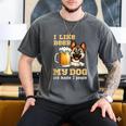 I Like Beer My Dog And Maybe 2 People Introvert Pun Men's Comfort Colors T-Shirt Pepper