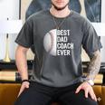 Best Dad Coach Ever Baseball For Sport Lovers Men's Comfort Colors T-Shirt Pepper