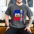 Best Haitian Dad Ever Haiti Daddy Father's Day Men's Comfort Colors T-Shirt Pepper