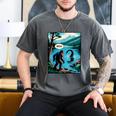 Bigfoot Sasquatch Loch Ness Monster Introvert Bruh Men's Comfort Colors T-Shirt Pepper