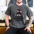 Born To Read Books Forced To Read Emails Messy Bun Reading Men's Comfort Colors T-Shirt Pepper