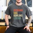 Bowler Husband Dad Bowling Legend Father's Day Men's Comfort Colors T-Shirt Pepper