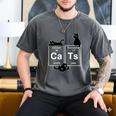 Cat Chemistry Periodic Table Cat Dad Cat Mom Men's Comfort Colors T-Shirt Pepper