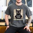 Catnip Made Me Do It Mugshot For Cat Lover Cat Mom Cat Dad Men's Comfort Colors T-Shirt Pepper