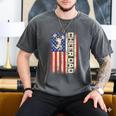 Cheerleader Dad Cheer Dad American US Flag Father Team Men's Comfort Colors T-Shirt Pepper