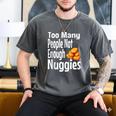 Chicken Nugget Saying Introvert Nuggie Foodie Food Men's Comfort Colors T-Shirt Pepper Chicken Nugget Saying Introvert Nuggie Foodie Food Men's Comfort Colors T-Shirt Pepper