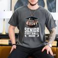Class Of 2024 Graduation Senior Football Mom 2024 Men's Comfort Colors T-Shirt Pepper