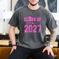 Class Of 2027 Pink Girls Shirt Graduation Men's Comfort Colors T-Shirt Pepper