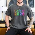 Class Of 2029 High School Graduation Date Graduate T Shirt Men's Comfort Colors T-Shirt Pepper