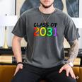 Class Of 2031 Pre-K -12th Grade Hand Prints Space Graduation Men's Comfort Colors T-Shirt Pepper