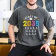 Class Of 2035 Grow With Me Checklist Graduation Men's Comfort Colors T-Shirt Pepper