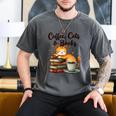 Coffee Cats And Books Lover For Women & Girls Coffee Men's Comfort Colors T-Shirt Pepper