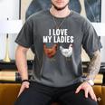 Cool Chicken Art For Men Women Dad Rooster Chicken Farmer Men's Comfort Colors T-Shirt Pepper