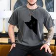 Curious Cat Peeking Sneaky Cat Cat Mom Cat Dad Men's Comfort Colors T-Shirt Pepper Curious Cat Peeking Sneaky Cat Cat Mom Cat Dad Men's Comfort Colors T-Shirt Pepper
