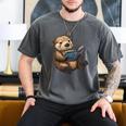 Cute Book Sea Otter Men's Comfort Colors T-Shirt Pepper