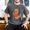 Cute Bookworm Worm Reading Book Glasses Nerdy Men's Comfort Colors T-Shirt Pepper