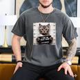Cute Cat Mugshot Humorous Cat For Cats Lover Cat Mom Cat Dad Men's Comfort Colors T-Shirt Pepper