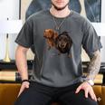 Dachshund Shirt Doxie Mom Dad Love Wiener Dog Puppy Cute Tee Men's Comfort Colors T-Shirt Pepper