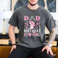 Dad Of The Birthday Cowgirl Pink Disco Rodeo Western Men's Comfort Colors T-Shirt Pepper