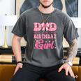 Dad Of The Birthday Girl Family Pink Coquette Bow Men's Comfort Colors T-Shirt Pepper