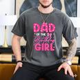 Dad Of The Birthday Girl Pink Bow Birthday Girl Family Men's Comfort Colors T-Shirt Pepper