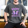 Dad Of The Birthday Girl Tie Dye Butterfly Birthday Family Men's Comfort Colors T-Shirt Pepper