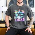 Dad Of The Birthday Twins Girls Kids Party Retro Bday Men's Comfort Colors T-Shirt Pepper