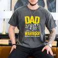 Dad Of A Childhood Cancer Warrior Childhood Cancer Awareness Men's Comfort Colors T-Shirt Pepper