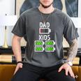 Dad Of Four Low Battery Father Of 4 Kids Dad Men's Comfort Colors T-Shirt Pepper