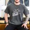 Dad Of Four Toddler Kids Fathers Day Fist Bump Family Men's Comfort Colors T-Shirt Pepper