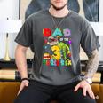 Dad Of The Three Rex 3Rd Birthday Boy Dinosaur T-Rex Men's Comfort Colors T-Shirt Pepper