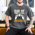 Daddy Again Leveled Up To Dad Of 2 Gamer Dad Level Unlocked Men's Comfort Colors T-Shirt Pepper