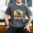 Daddy Dinosaur Daddysaurus 2 Kids For Dad Men's Comfort Colors T-Shirt Pepper